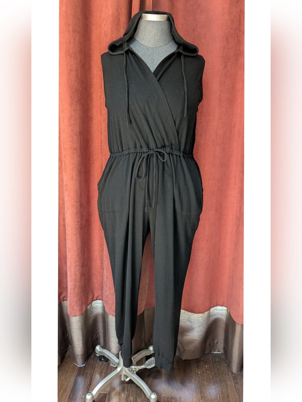 Sleeveless Hooded Jumpsuit